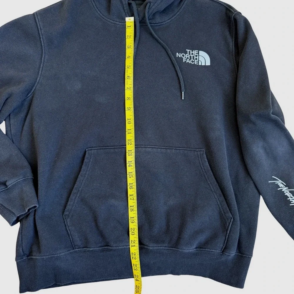 The North Face Mens Black Graphic Pullover Hoodie Never Stop Exploring Large